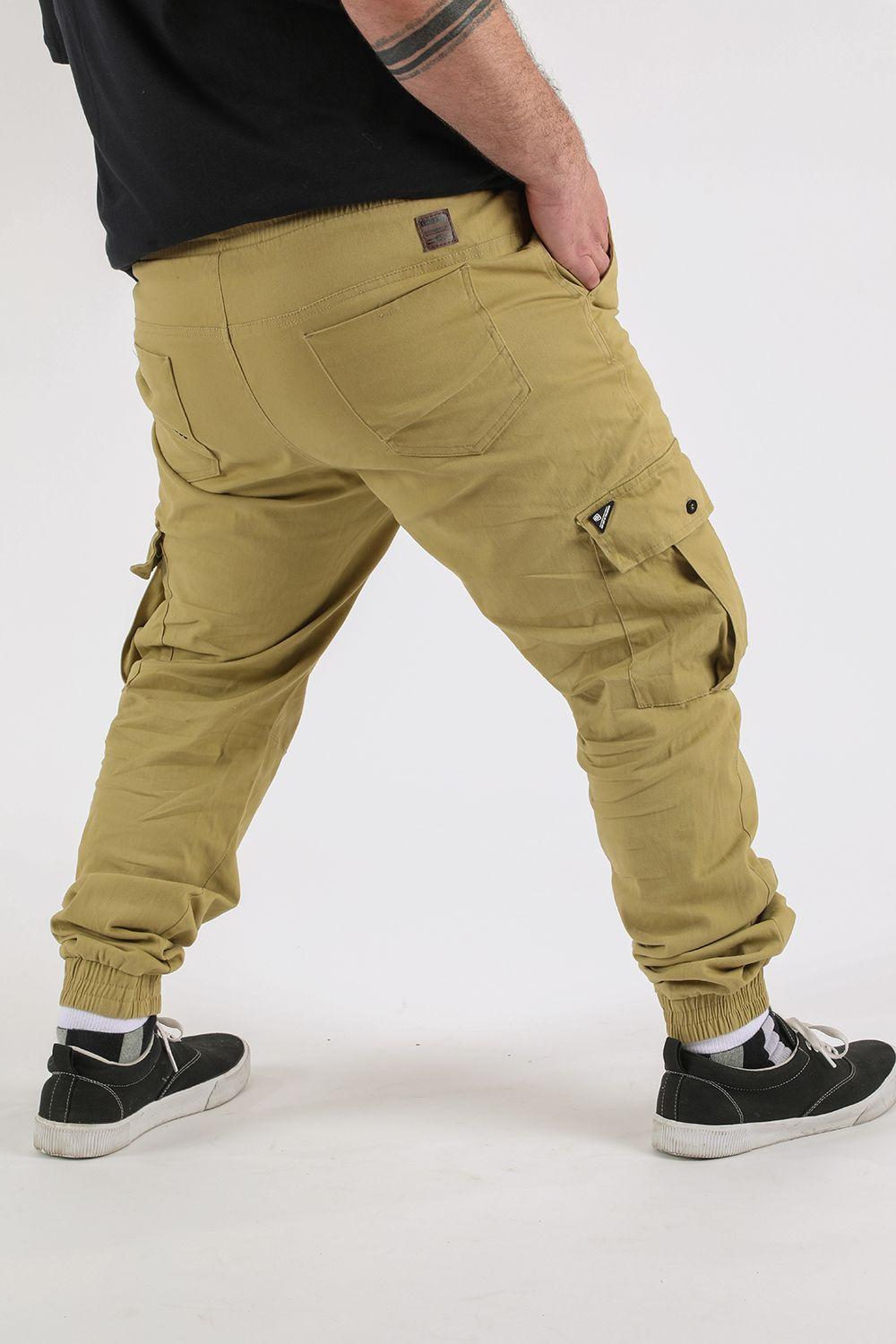 Plus Pantalon Jogger Canvas Parachute Kaki Gangster-1