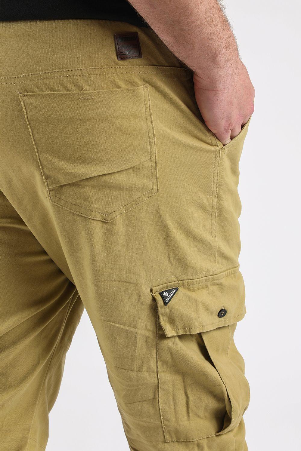 Plus Pantalon Jogger Canvas Parachute Kaki Gangster-2
