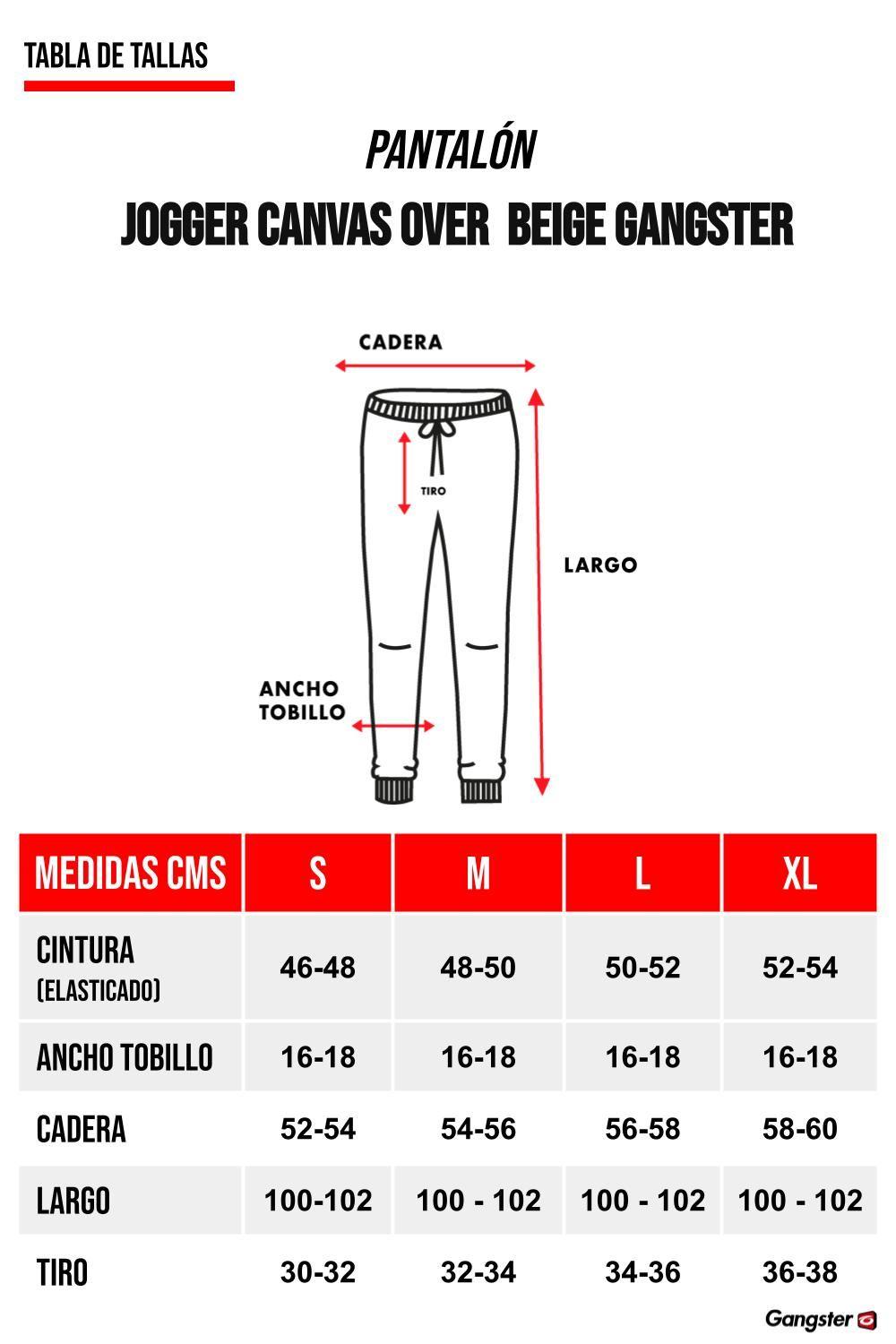 Pantalon Jogger Canvas Over Beige Gangster-4
