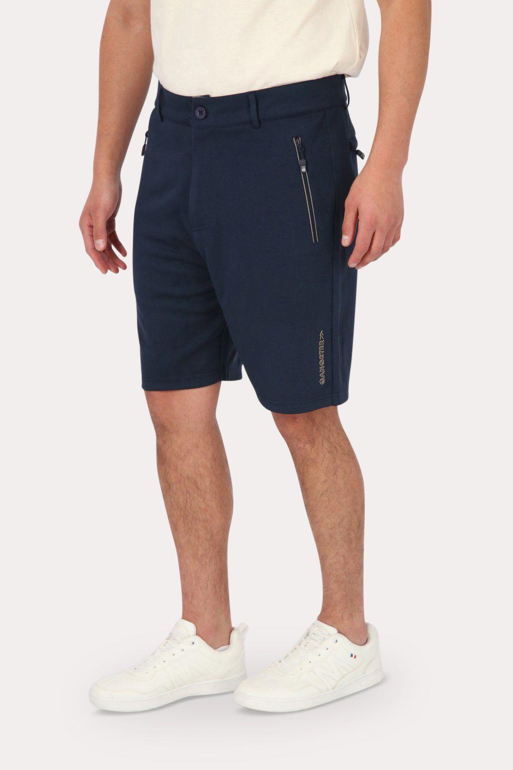 Short Bermuda Jogger Liso Comfort Azul Gangster-0