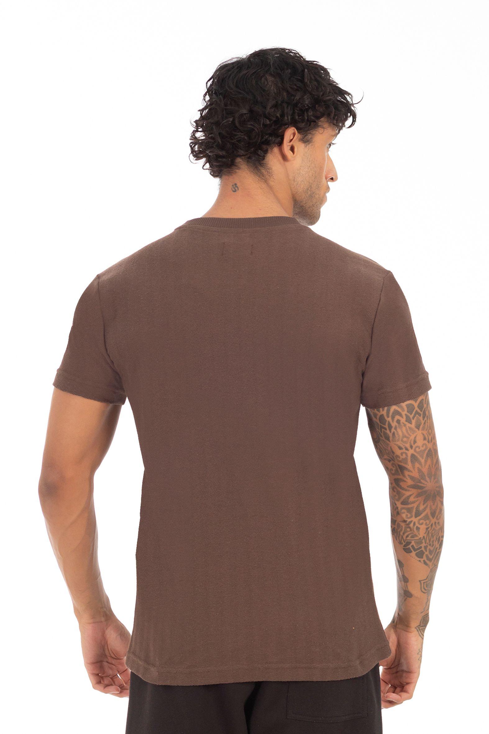 Polera Mc Textura Bedford Café Oscuro-1