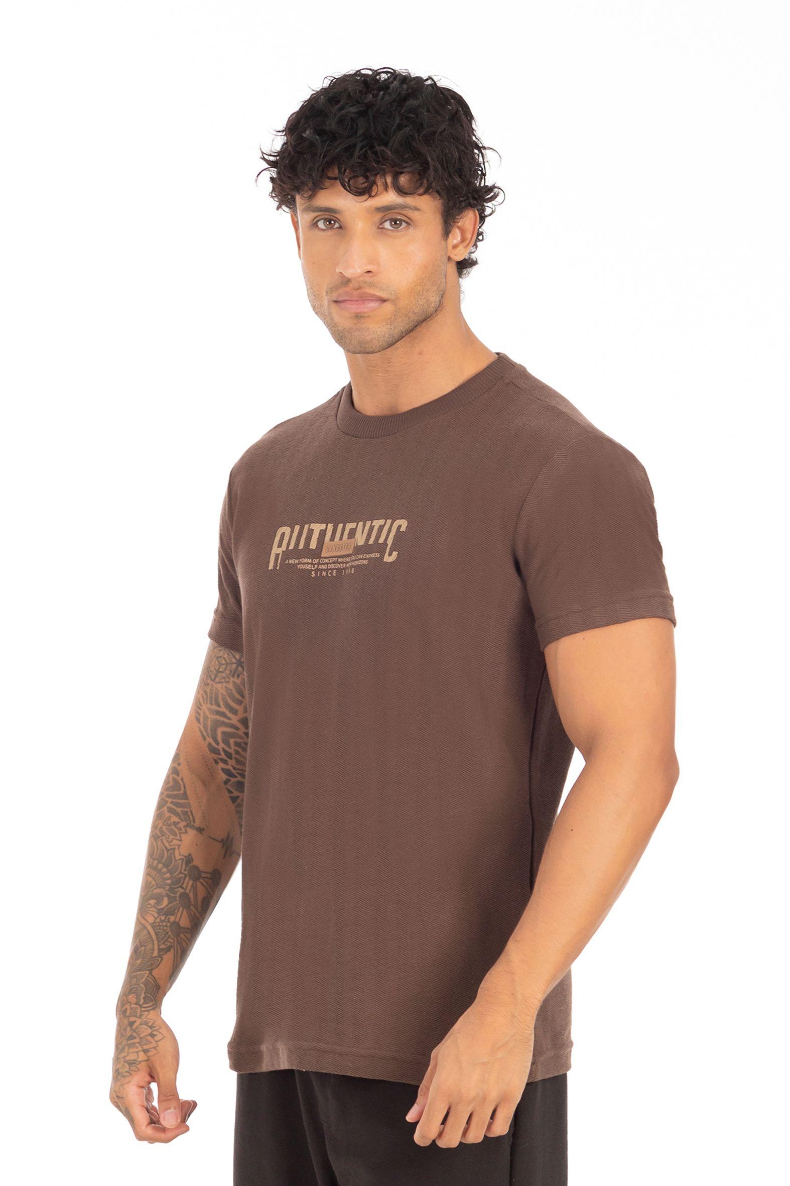 Polera Mc Textura Bedford Café Oscuro-2