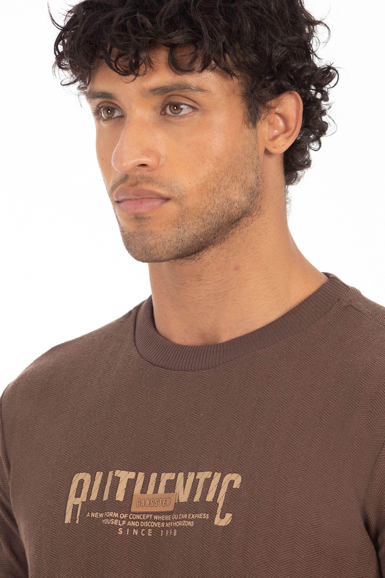 Polera Mc Textura Bedford Café Oscuro-3