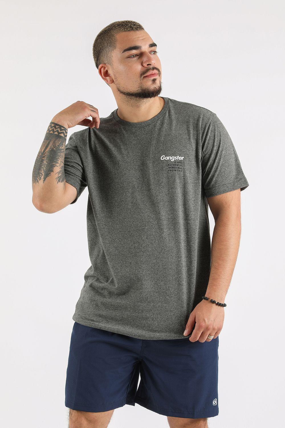 Polera Mc Básica Iconic Gris Gangster-0