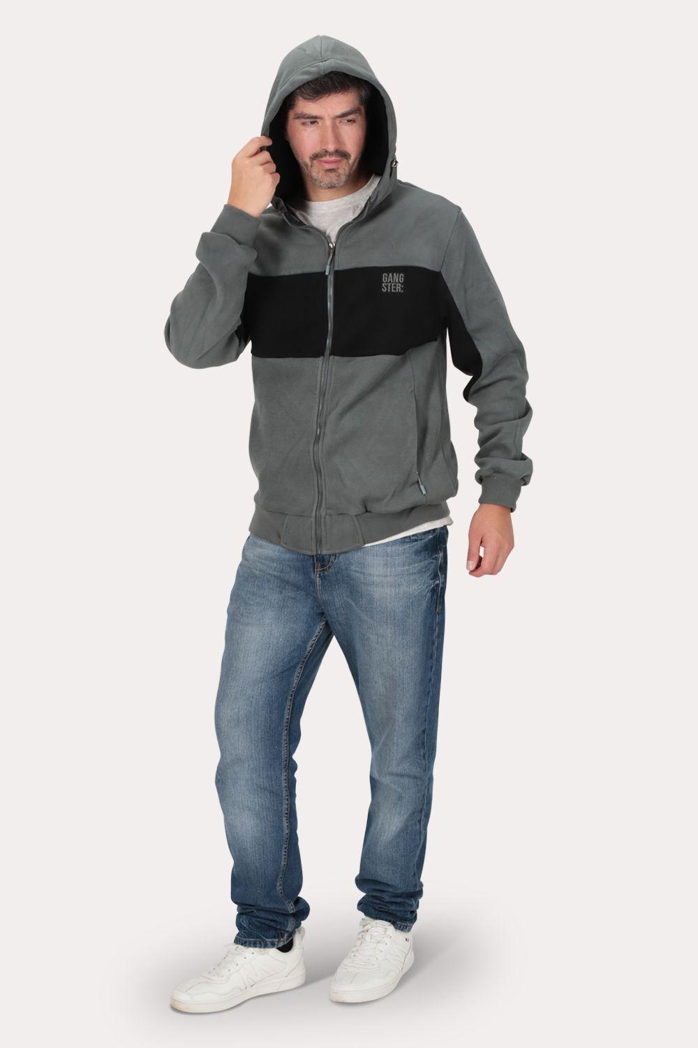 Poleron Full Zipper Polarix Grafito Gangster-3