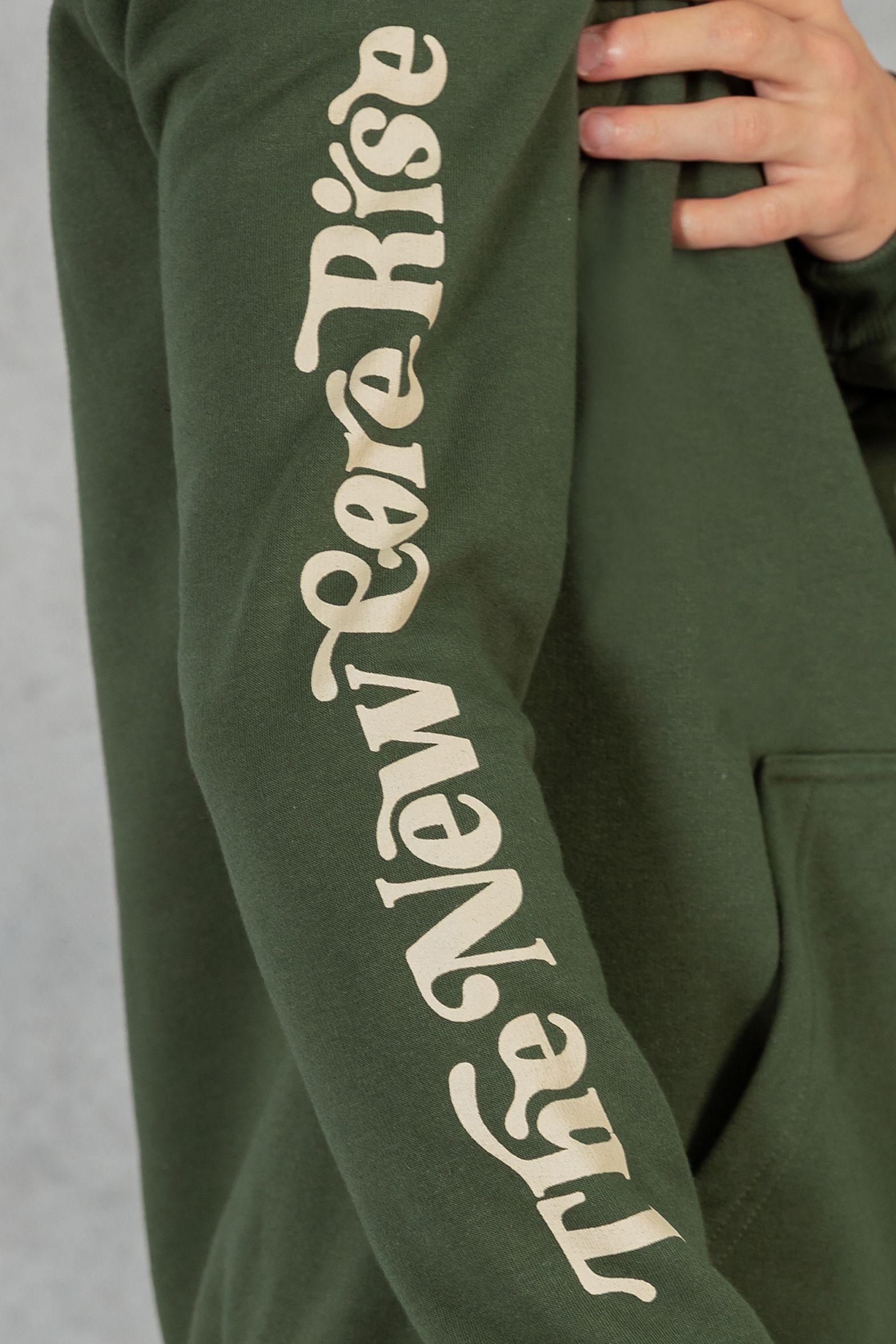 Poleron Hoodie Fleece CoreX  Verde Overcore-3