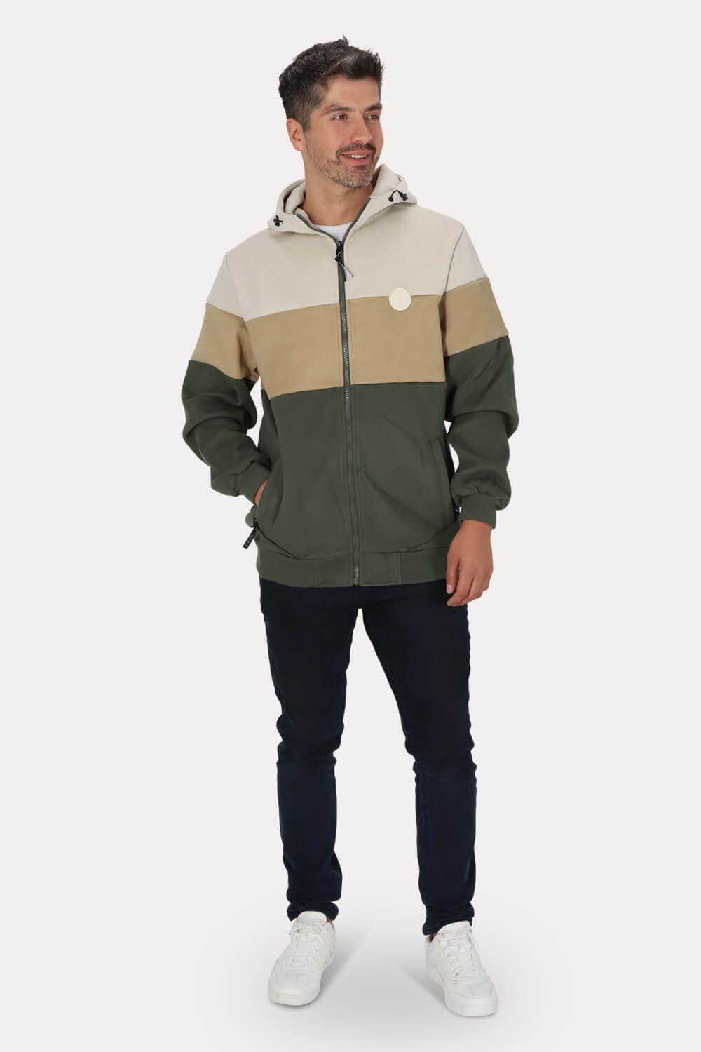 Poleron Full Zipper Peachy Verde Gangster-2