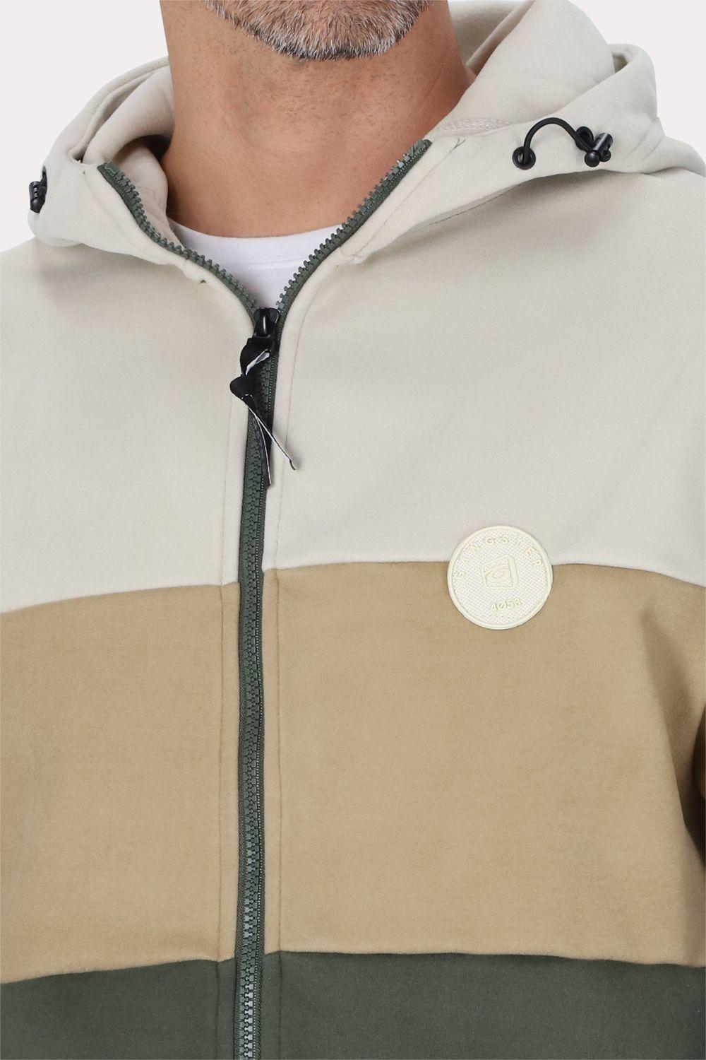 Poleron Full Zipper Peachy Verde Gangster-3