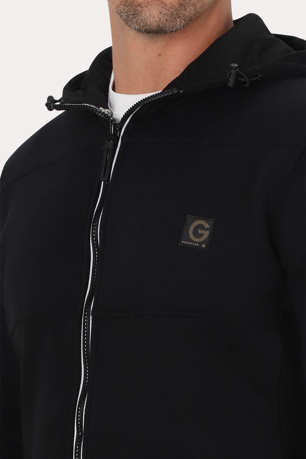 Poleron Full Zipper Fleece Posted Negro Gangster-2
