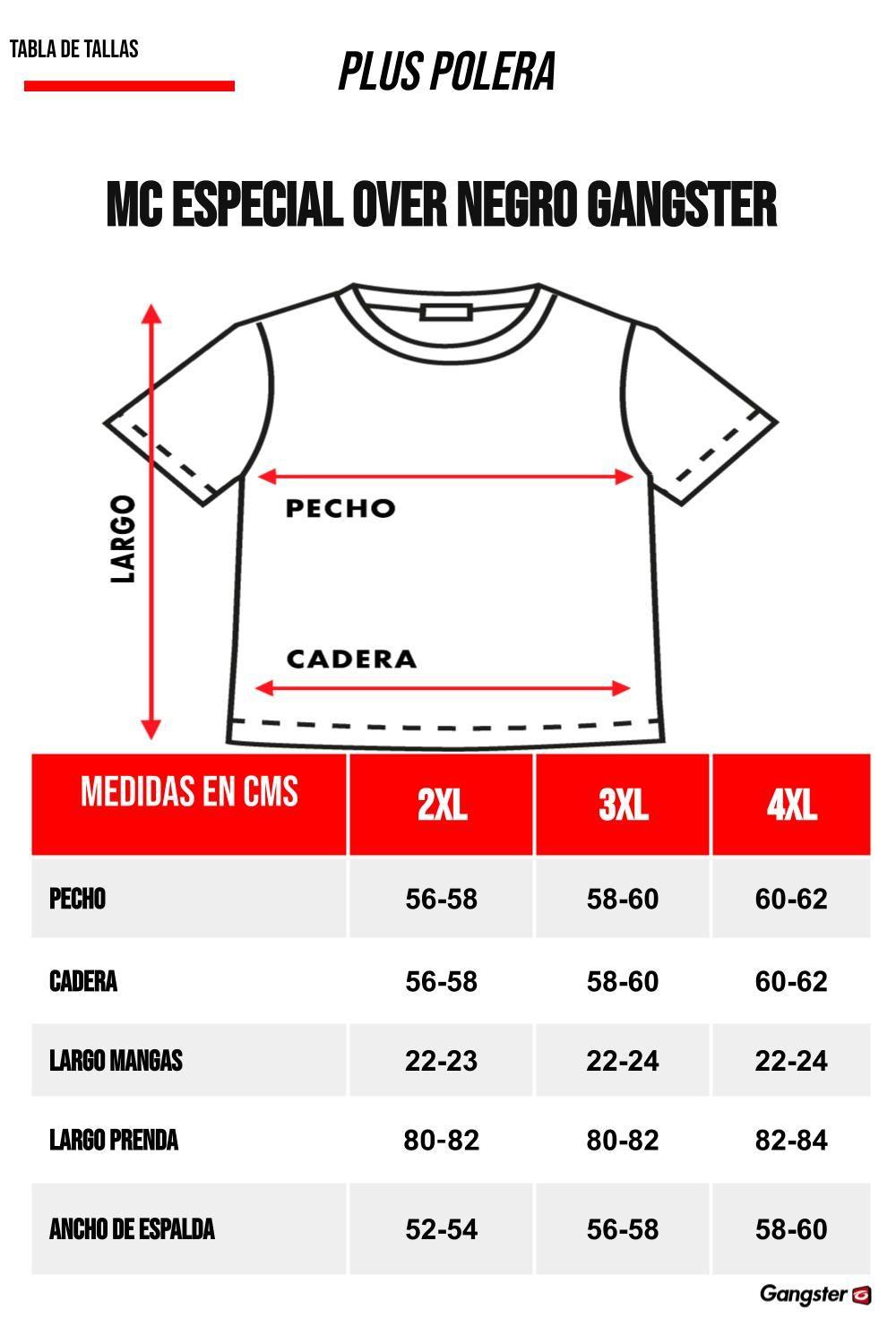 Plus Polera Mc Especial Over Negro Gangster-2