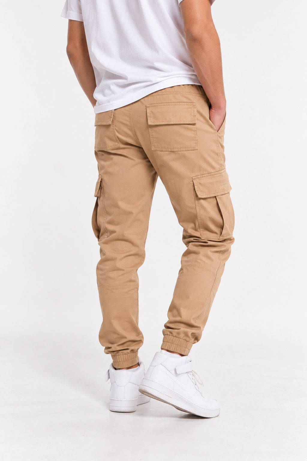Pantalon Jogger Canvas Parachute Café Gangster-1