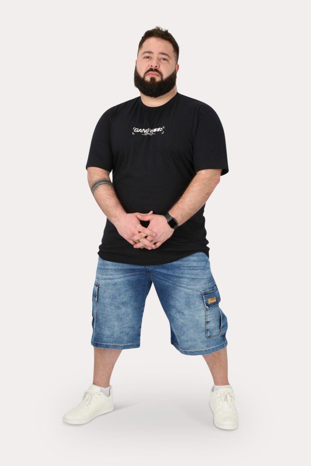 Plus Polera Mc Básica Radiance Negro Gangster-3