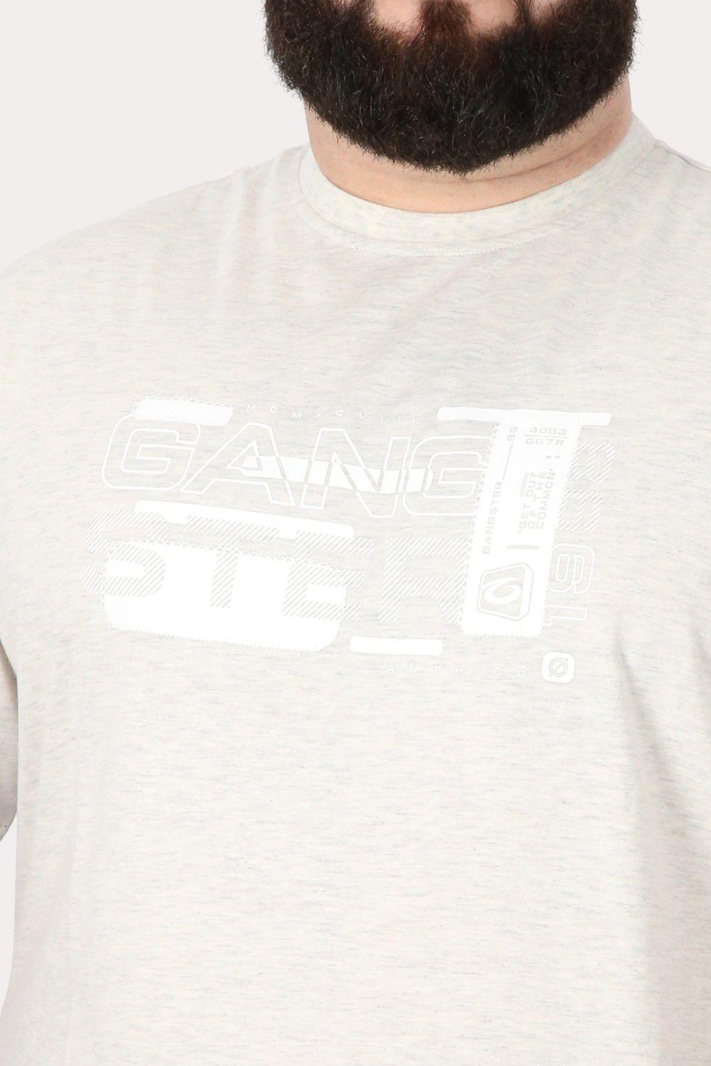 Plus Polera Mc Básica  Jacare Gris Gangster-2