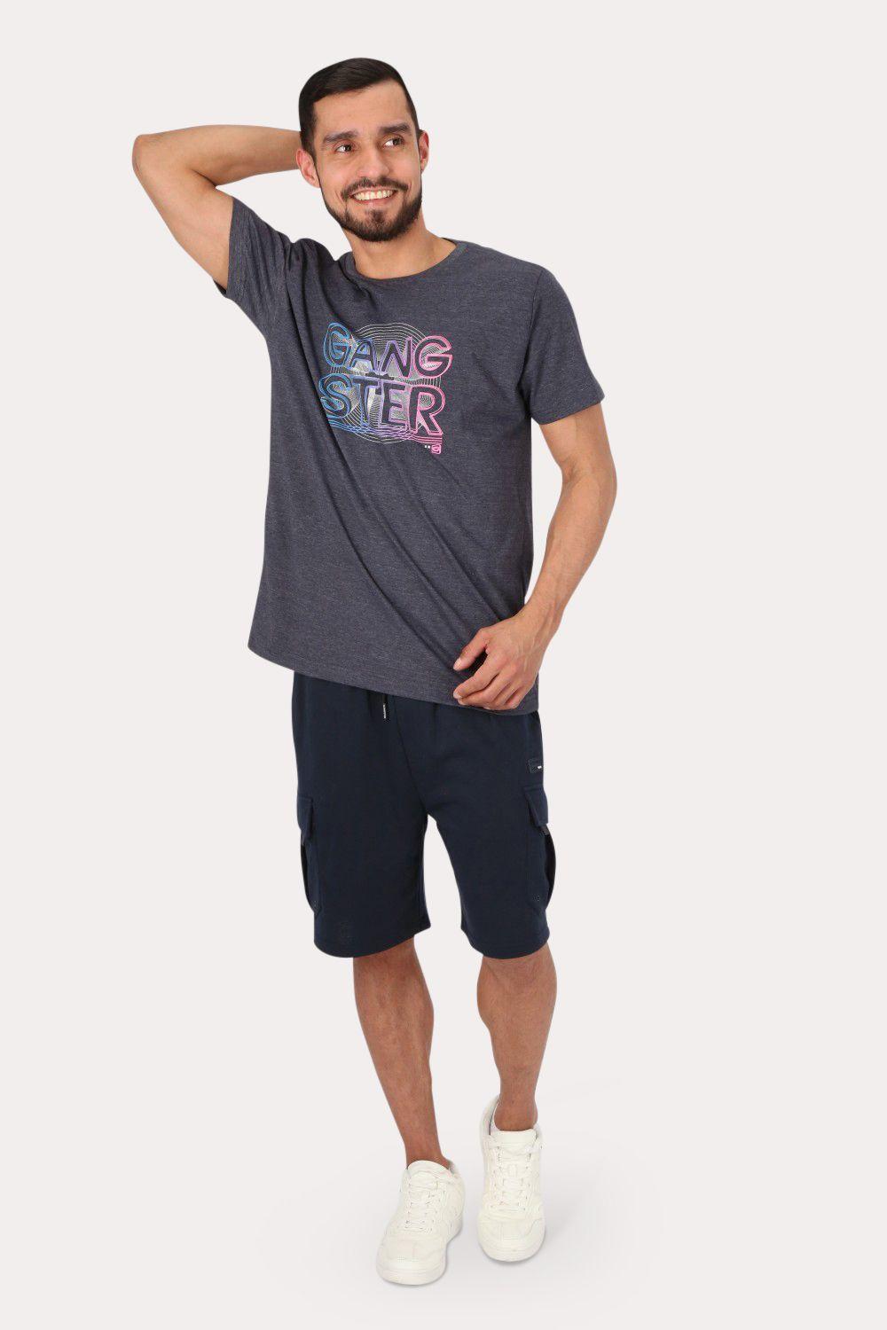 Short Bermuda Jogger Cargo Vibe Azul Gangster-3