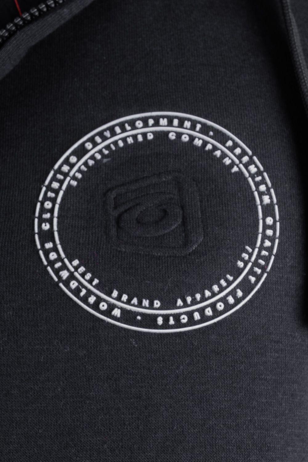 Polerón Full Zipper Fleece Power Negro Gangster-3