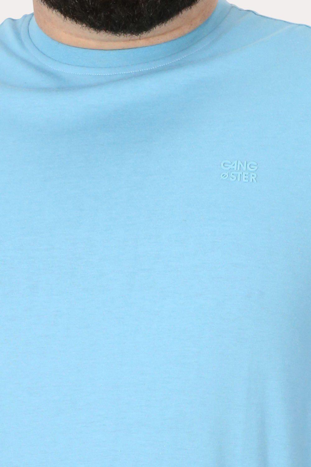 Plus Polera Mc Básica  Classic Celeste Gangster-2