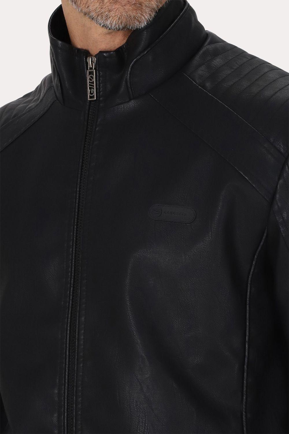 Chaqueta Pu Asphalt Negro Gangster-2