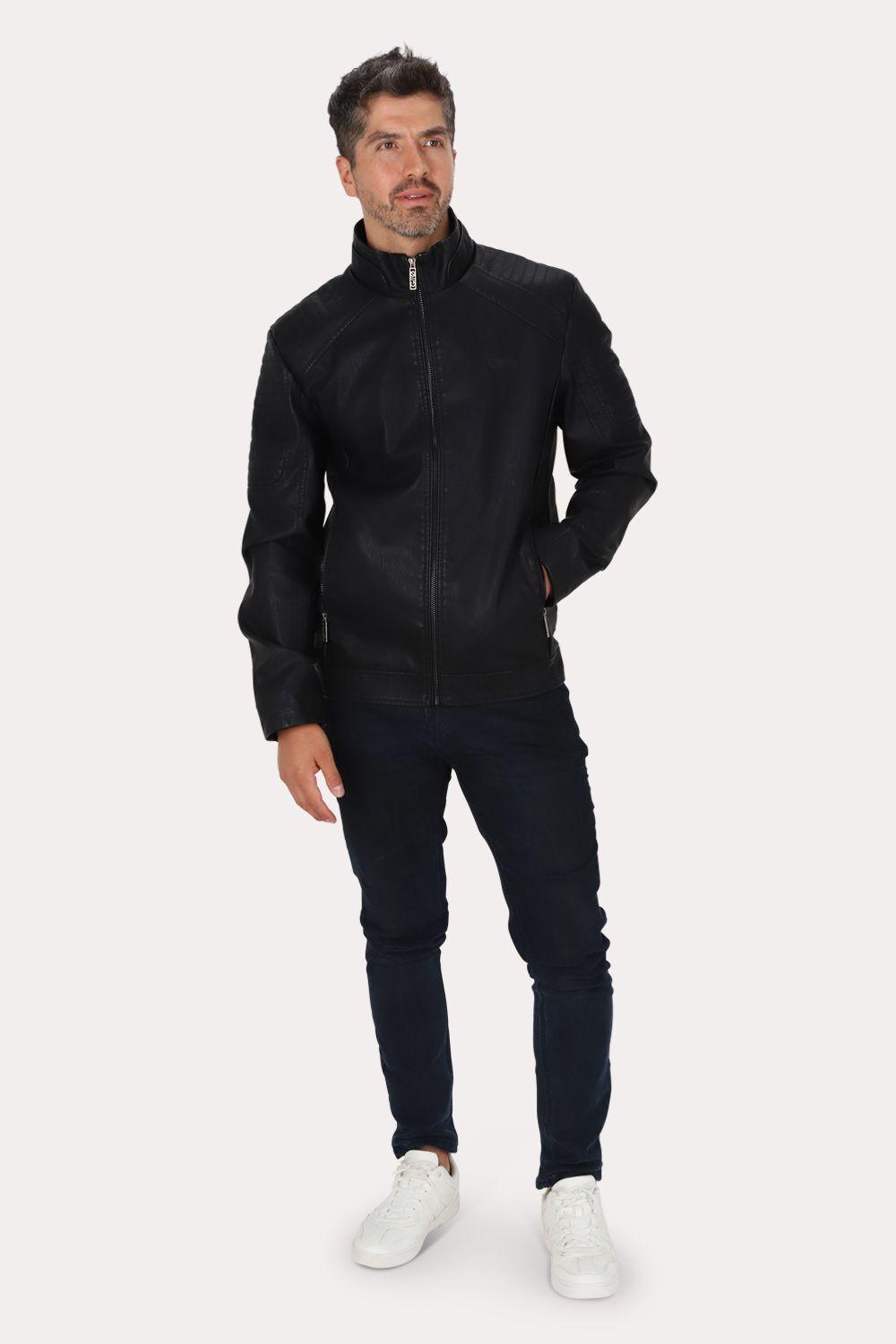 Chaqueta Pu Asphalt Negro Gangster-1