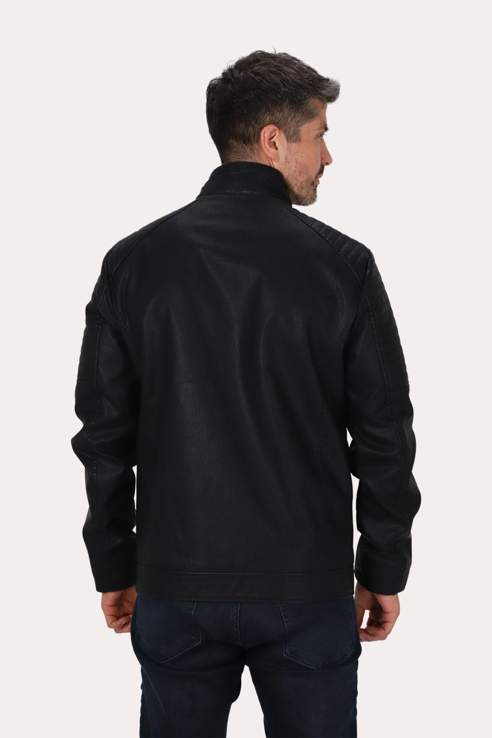 Chaqueta Pu Asphalt Negro Gangster-3