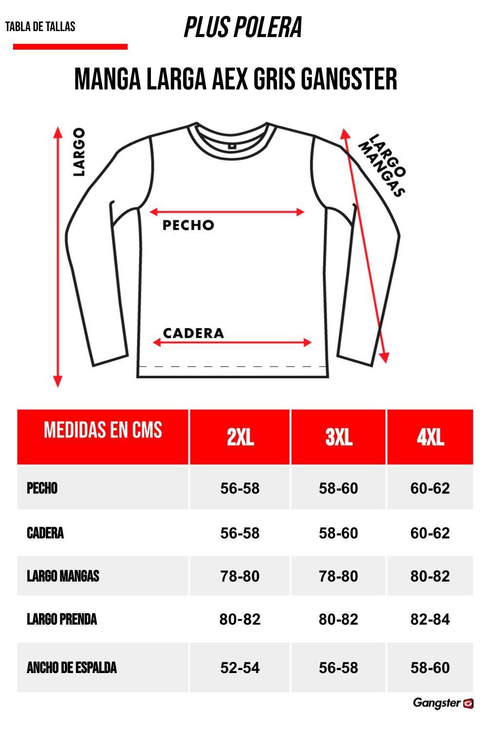 Plus Polera Manga Larga Bond Gris Gangster-4