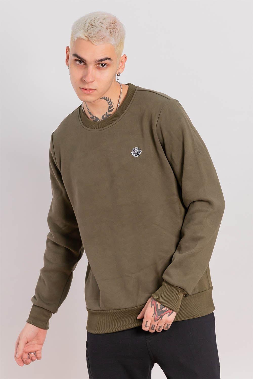 Polerón Crew Fleece Crucial Verde Gangster-0