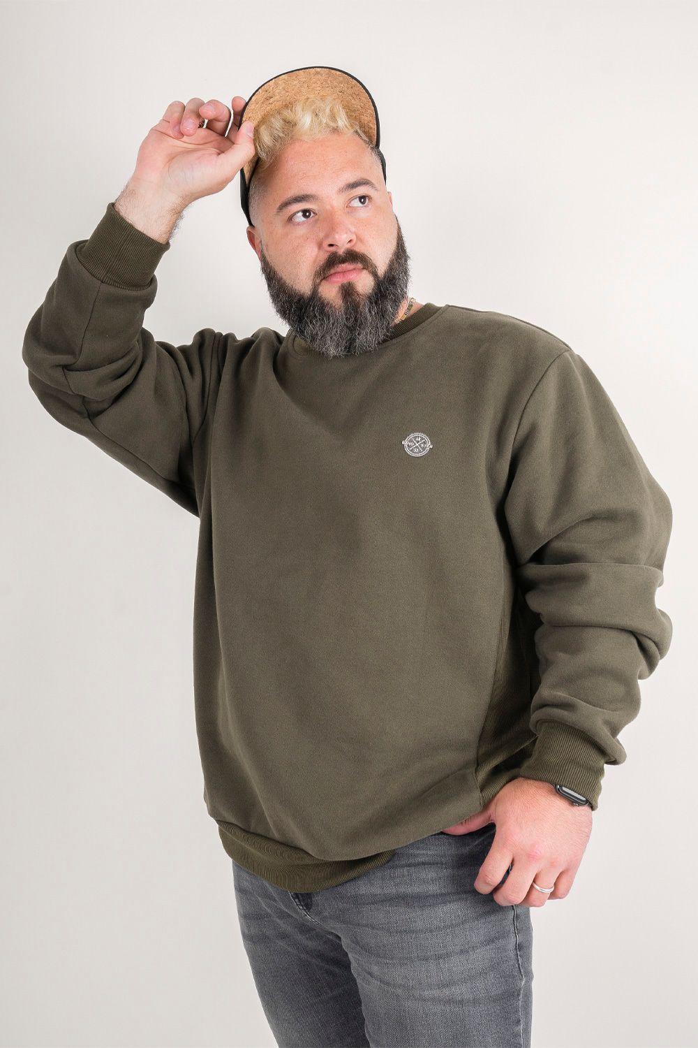 Polerón Crew Fleece Crucial Verde Gangster-1