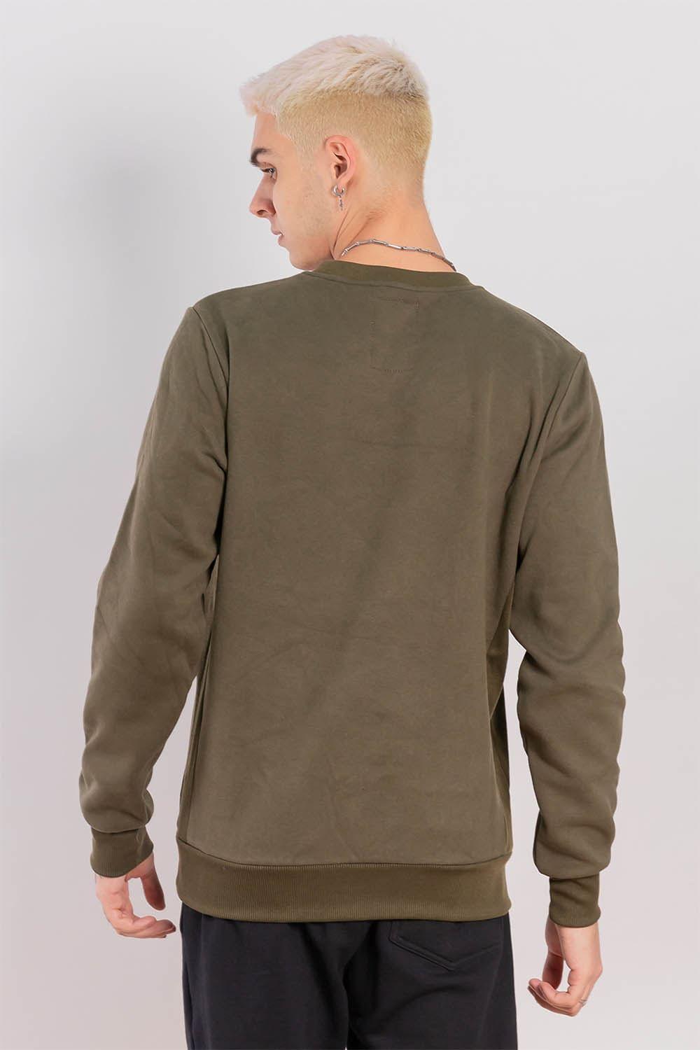 Polerón Crew Fleece Crucial Verde Gangster-4
