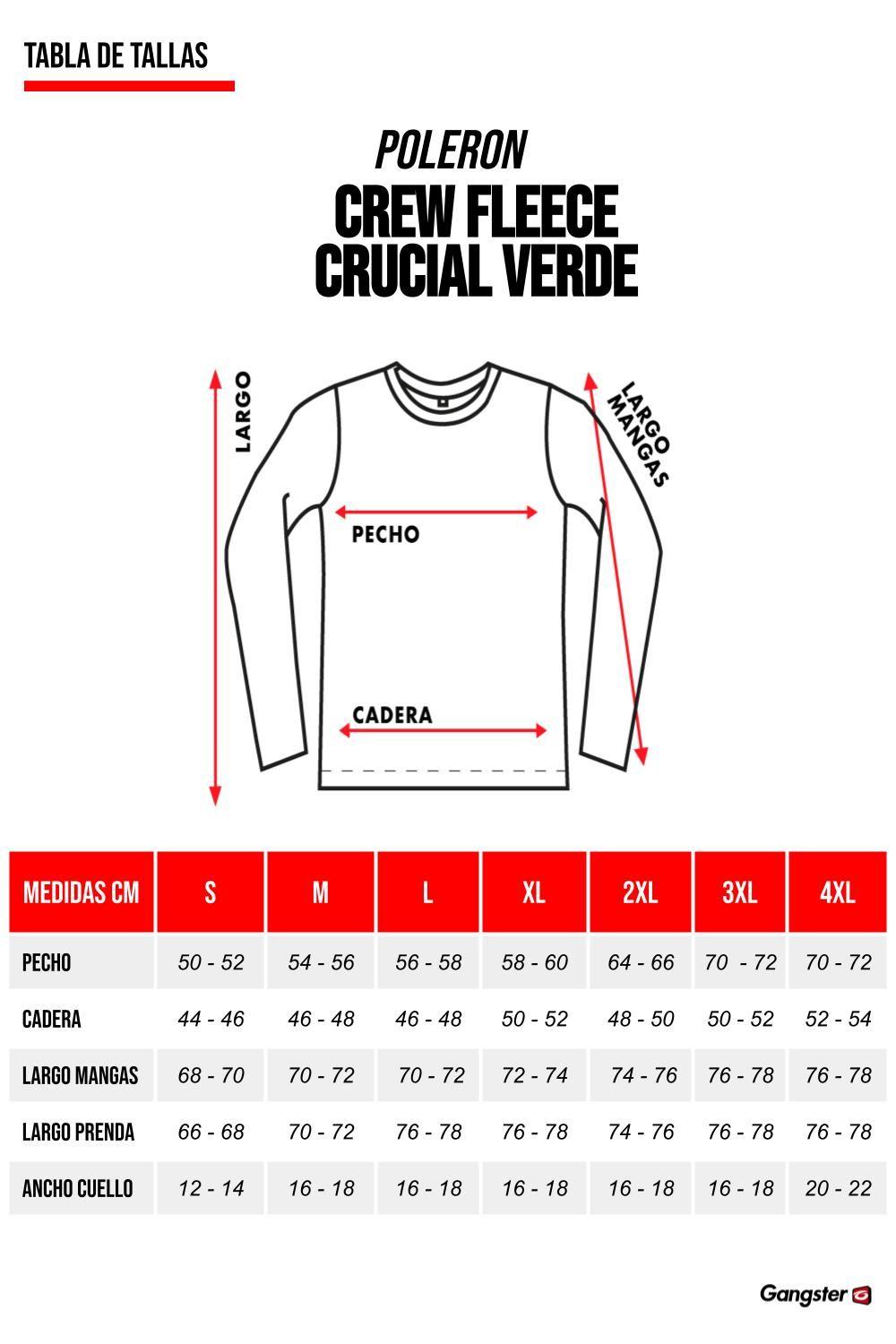 Polerón Crew Fleece Crucial Verde Gangster-5