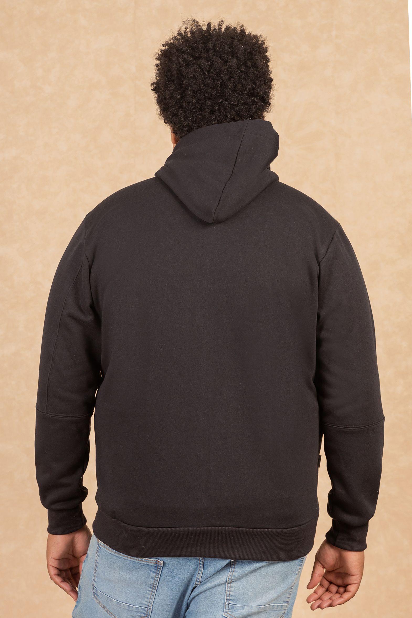 Plus Poleron Full Zipper Fleece Ouut Negro Gangster-1