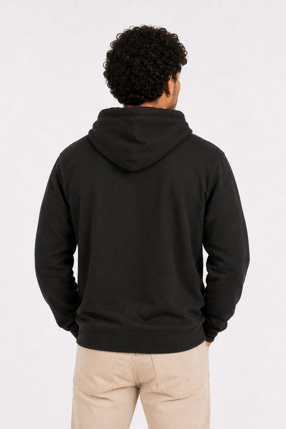 Plus Poleron Full Zipper Fleece Ouut Negro Gangster-1