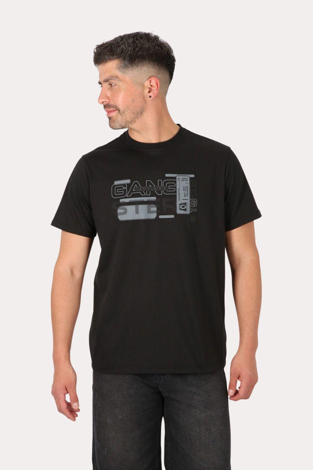 Plus Polera Mc Básica  Jacare Negro Gangster-0