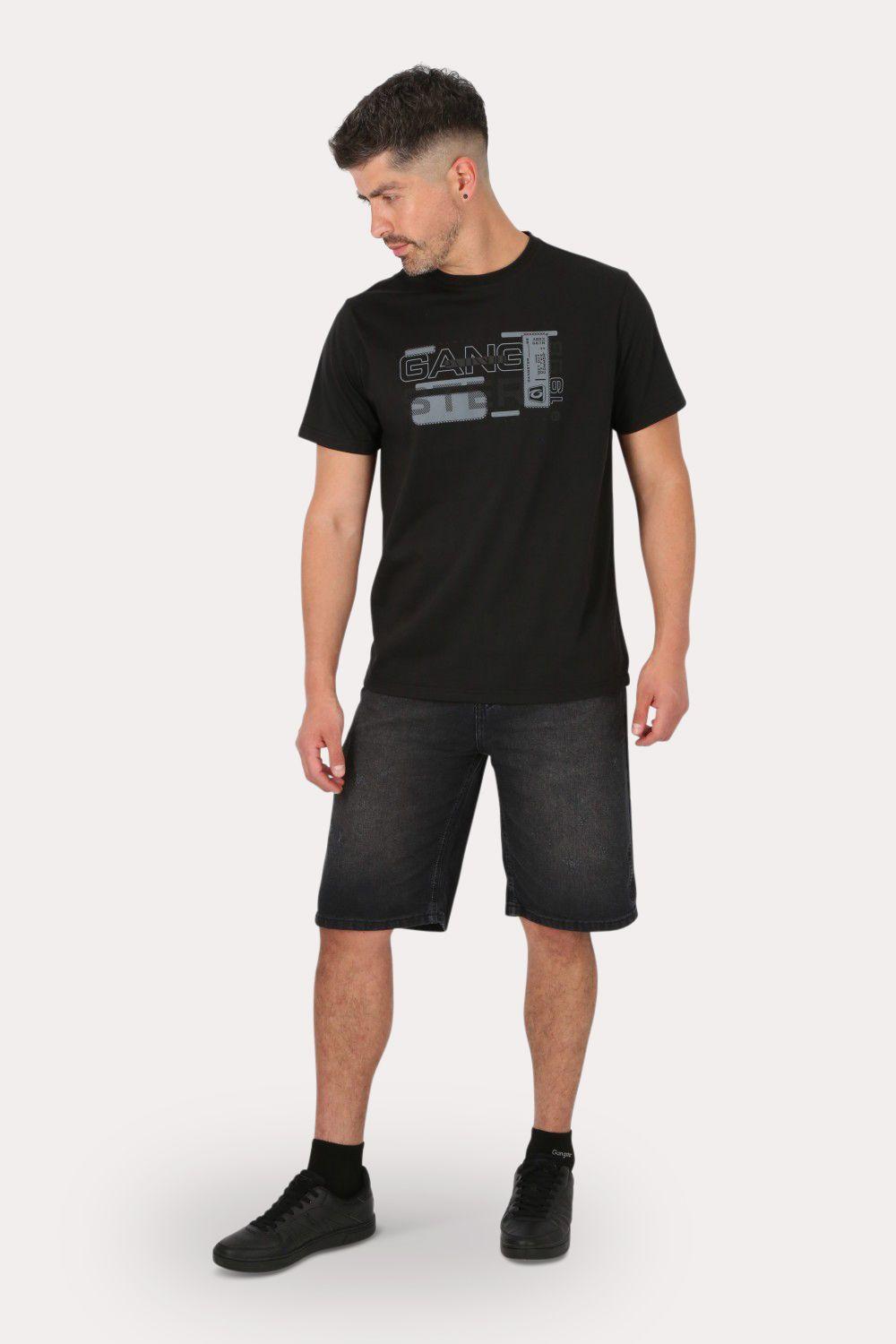 Plus Polera Mc Básica  Jacare Negro Gangster-3