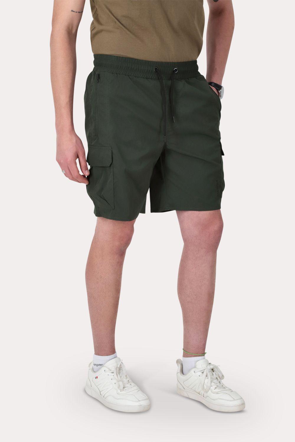 Bermuda Canvas Cargo Waterloo Verde Oscuro-0