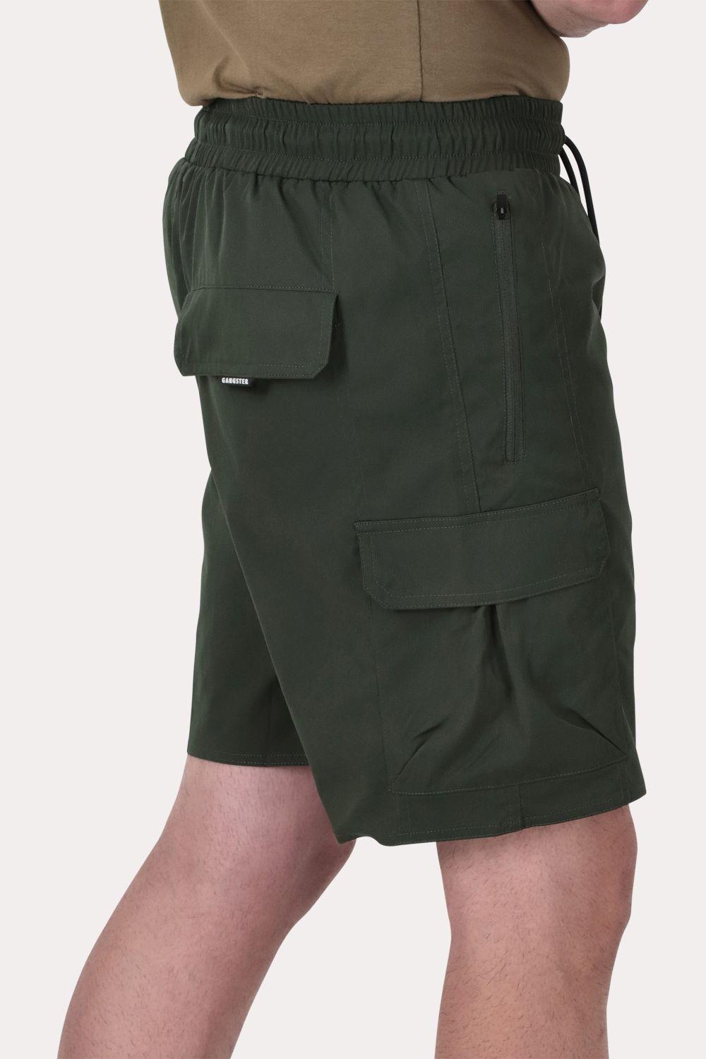 Bermuda Canvas Cargo Waterloo Verde Oscuro-2