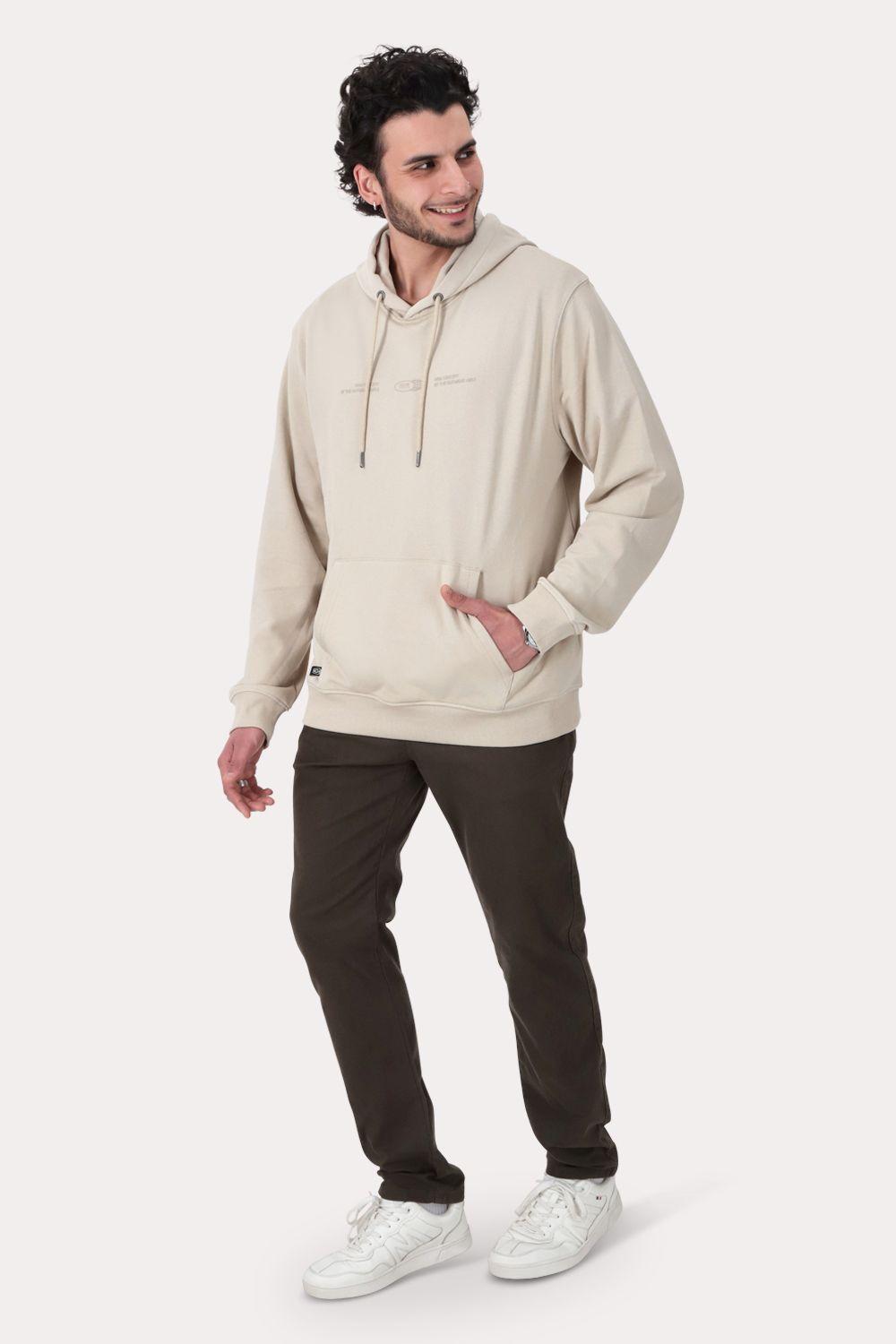 Poleron Hoodie  Fleece Inwood Beige-3