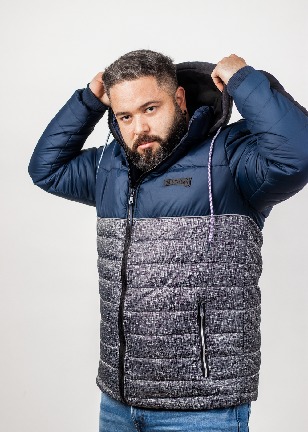 Plus Parka Tneck Azul Marino Gangster-0