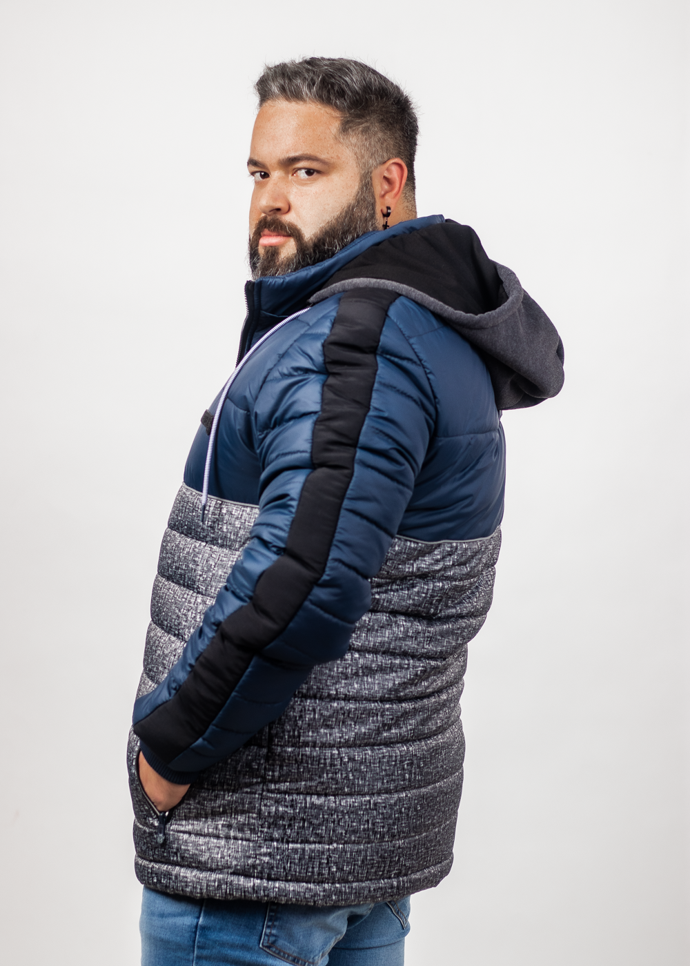 Plus Parka Tneck Azul Marino Gangster-4