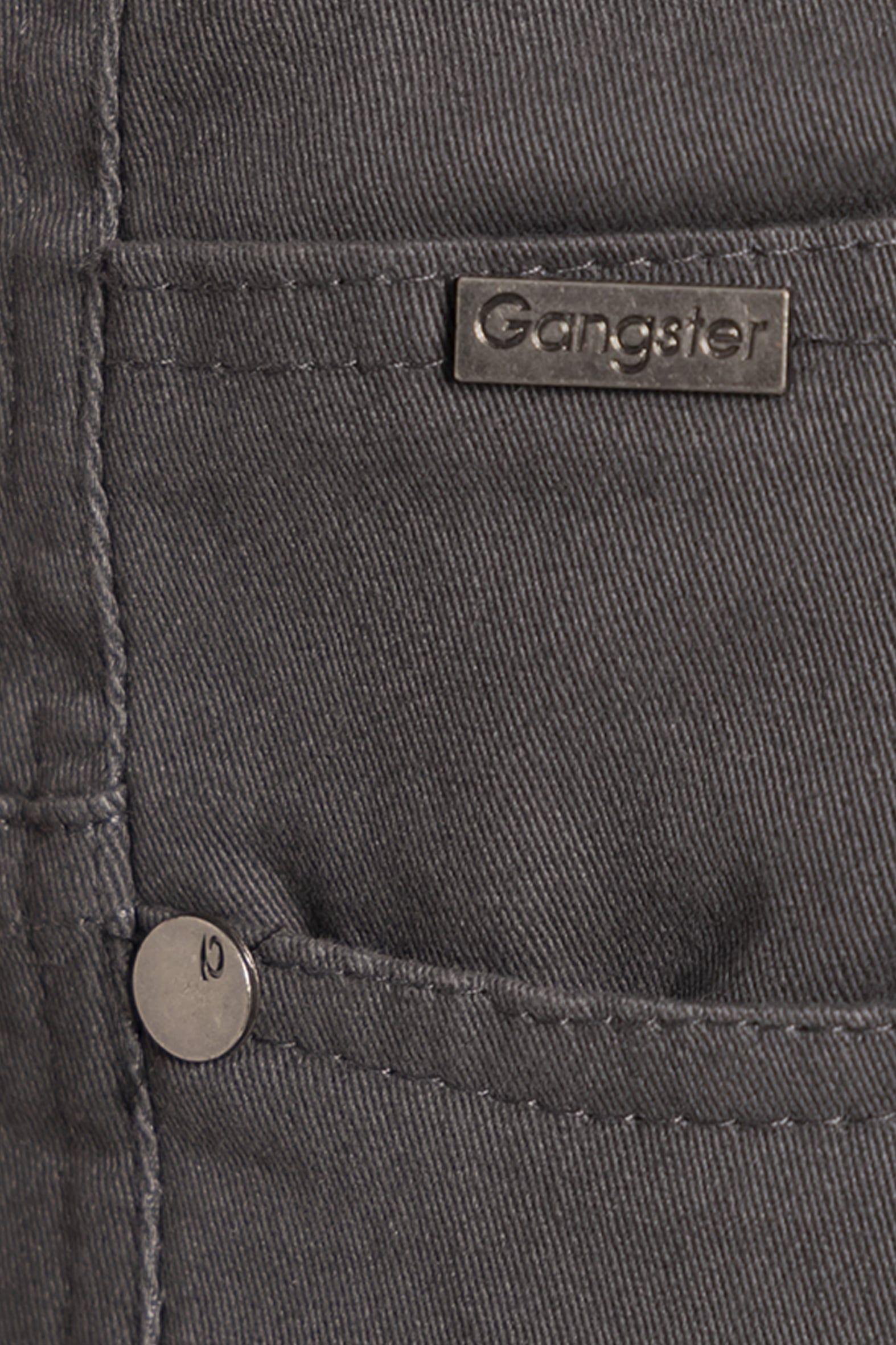 Short Canvas Bermudas Knee Gris Gangster-3