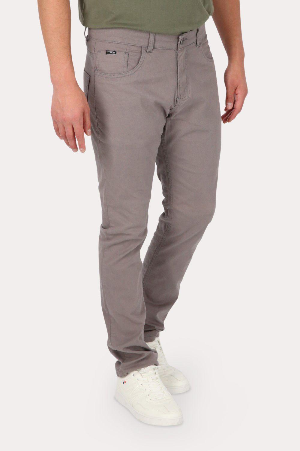 Pantalon Canvas Liso 0 Gris Gangster-0