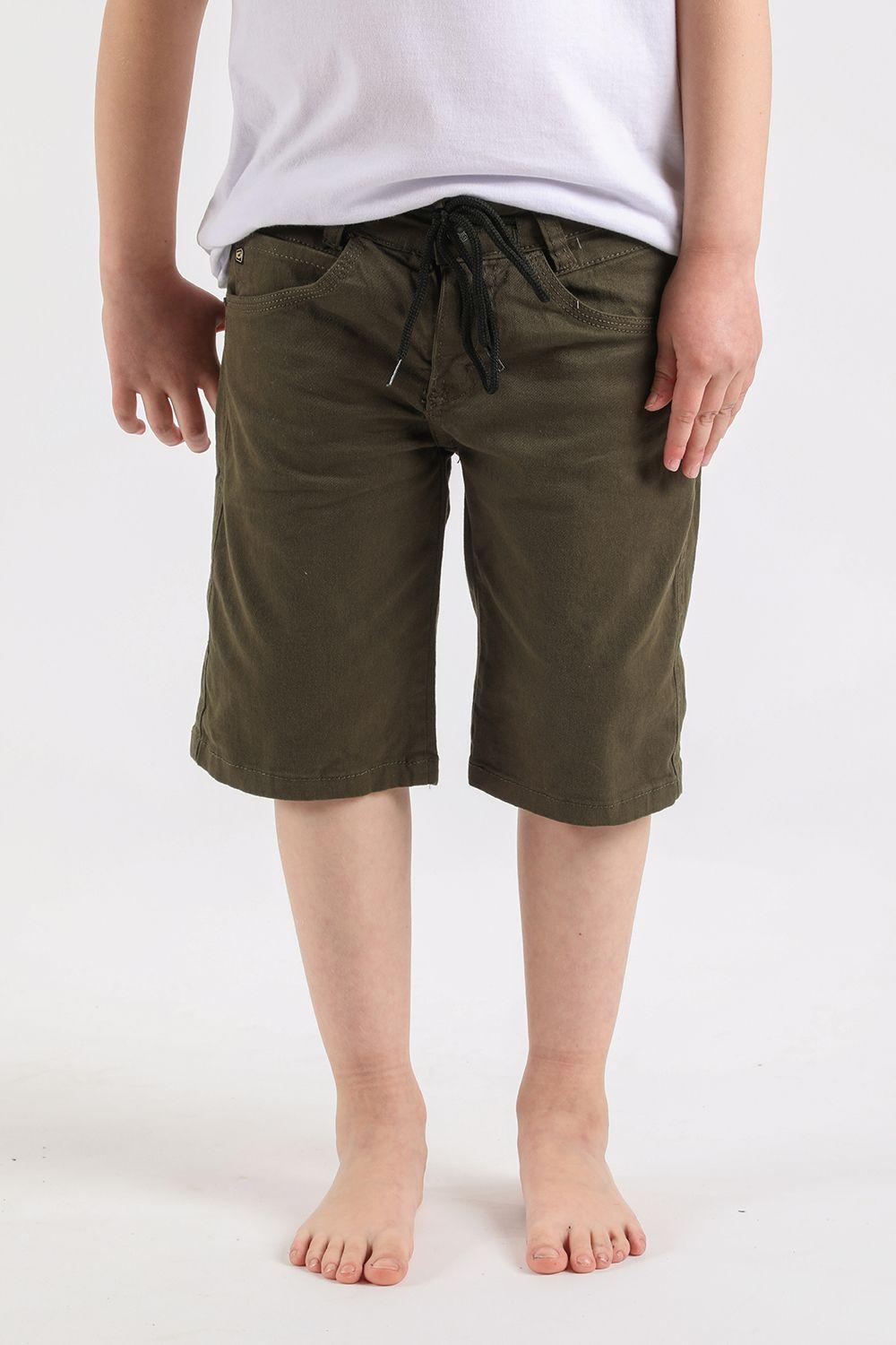 Teen Short Canvas Frontcord Verde Gangster-0