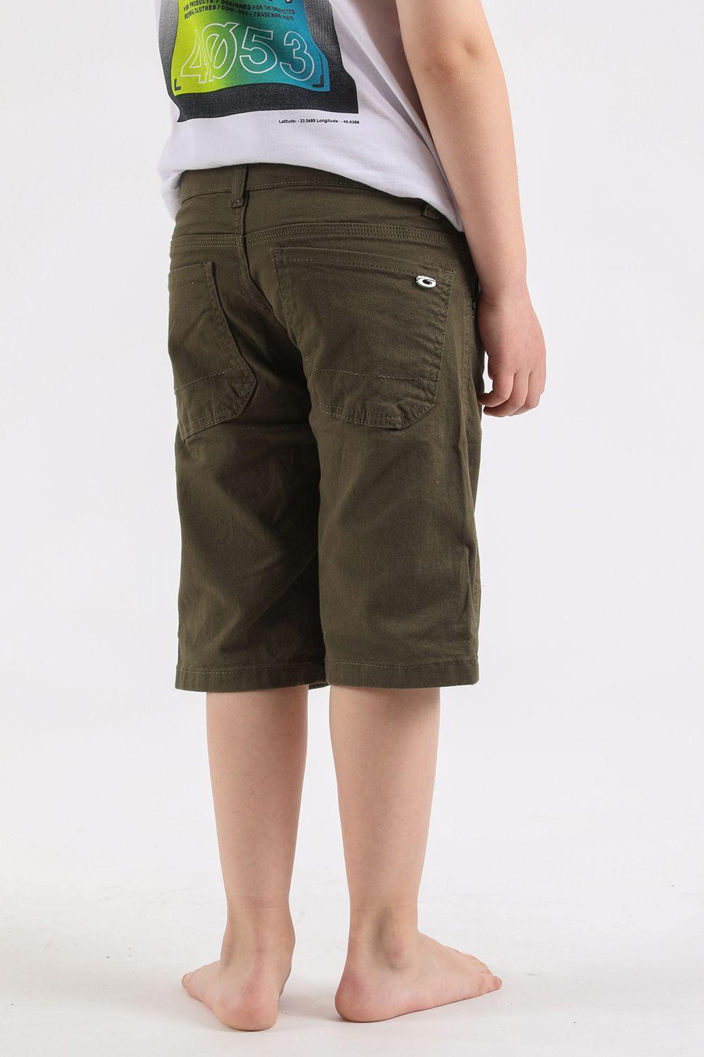 Teen Short Canvas Frontcord Verde Gangster-1