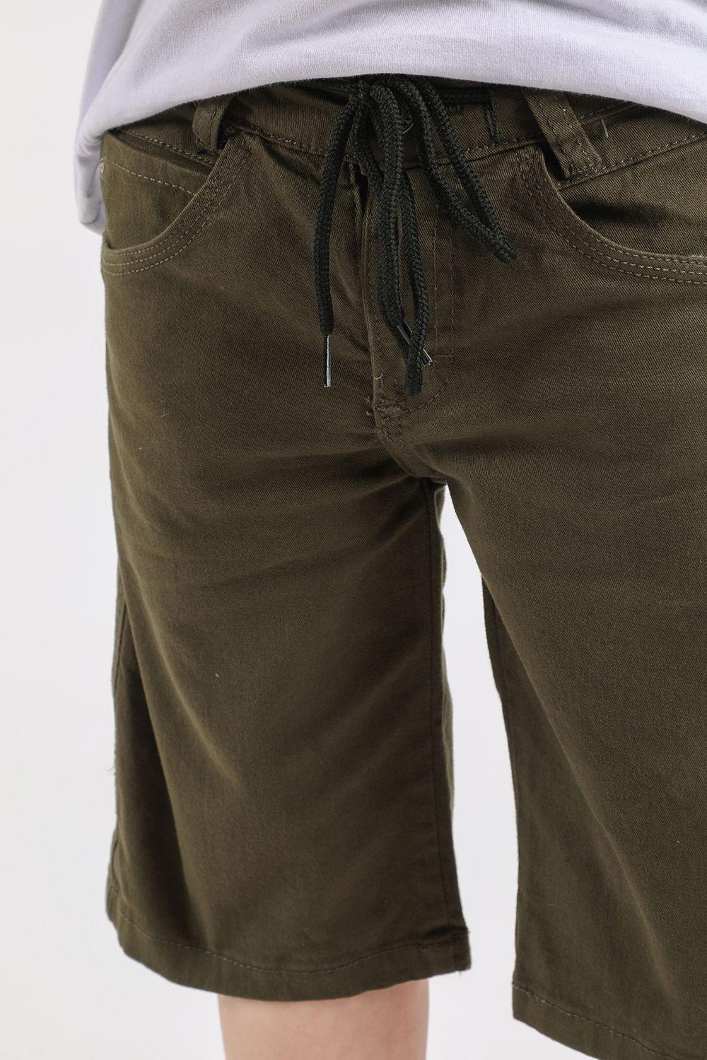 Teen Short Canvas Frontcord Verde Gangster-2