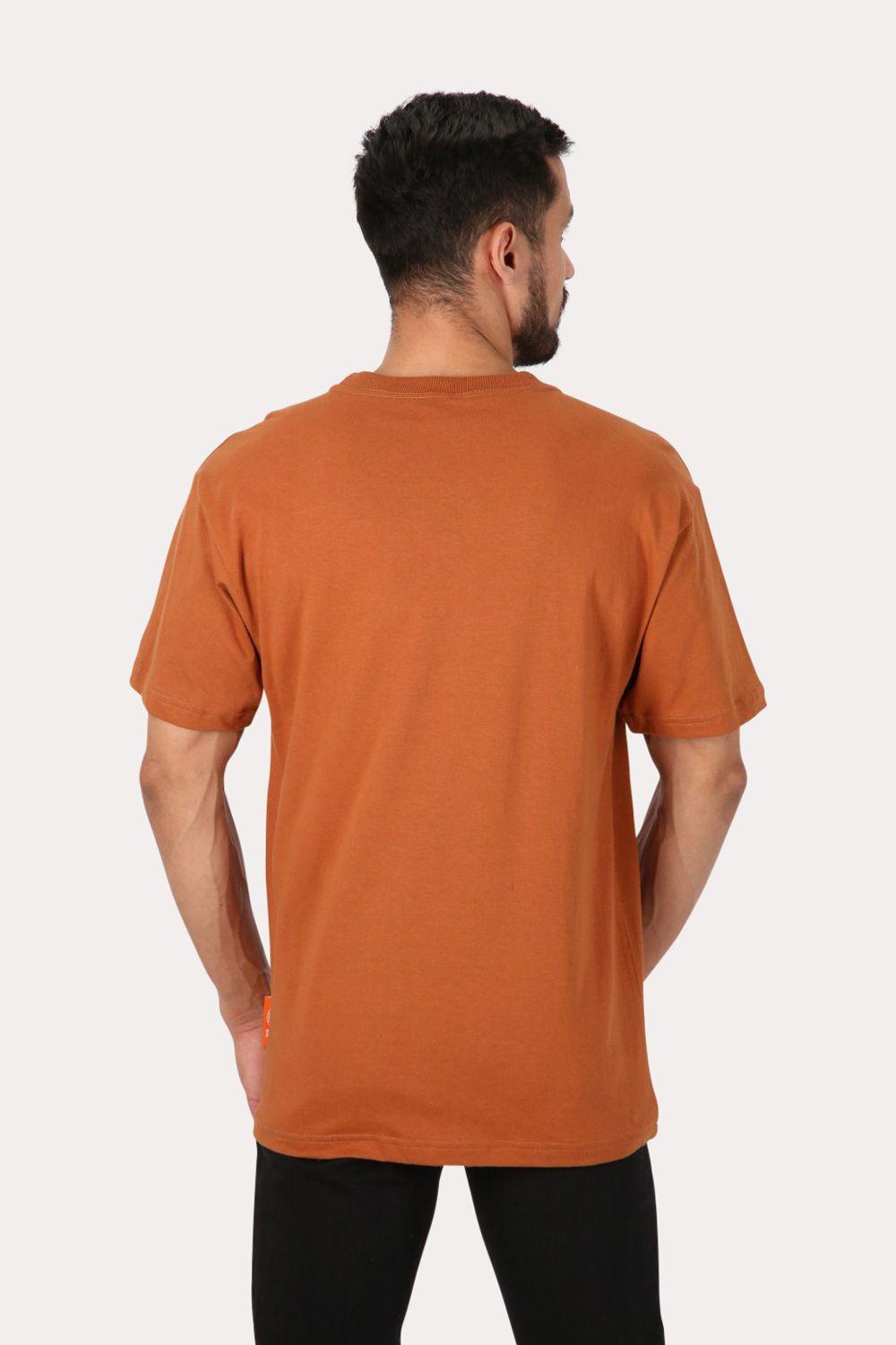 Polera Mc Básica Relaxed Fit  Café Overcore-1