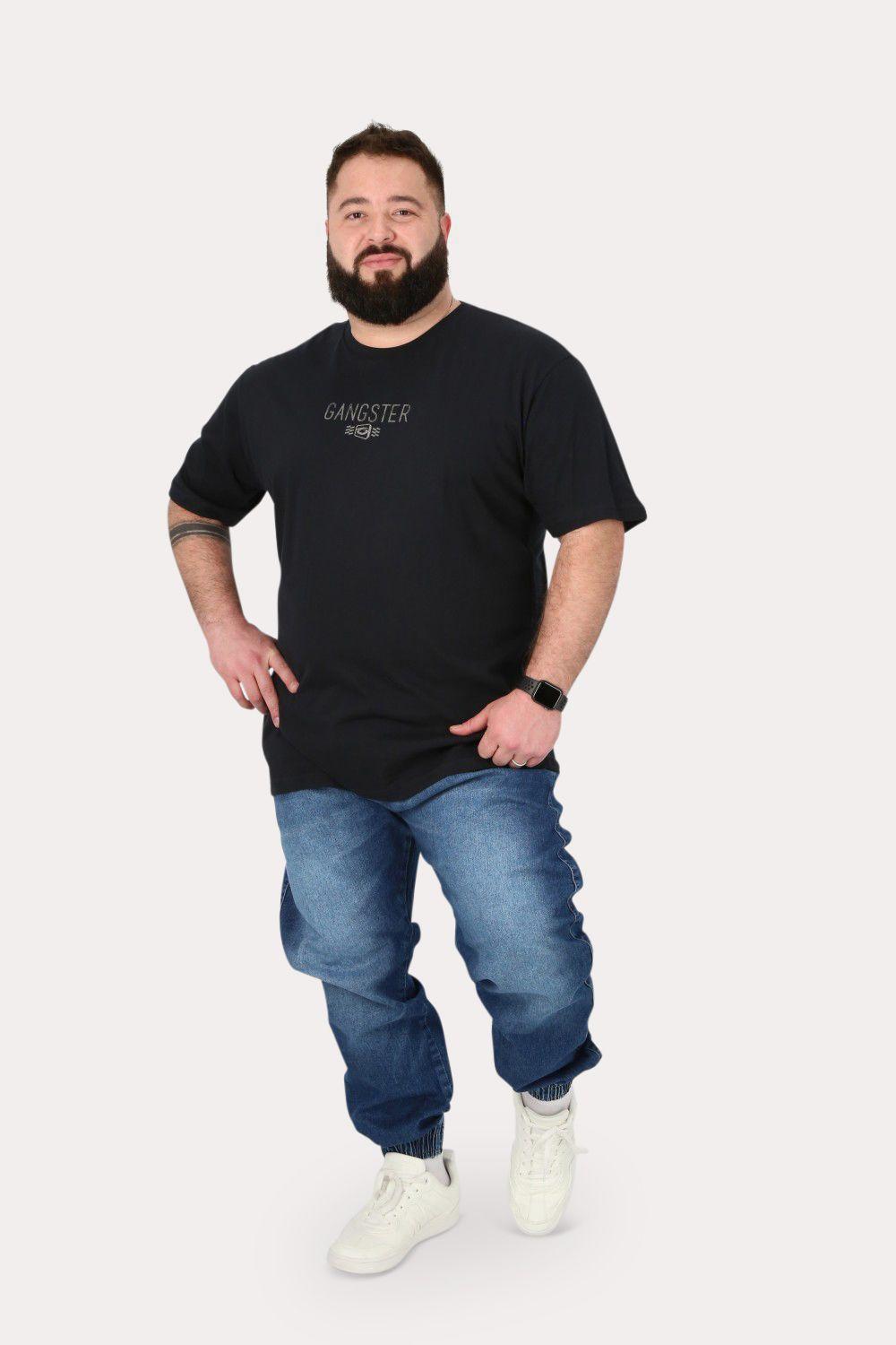 Plus Polera Mc Básica Force Negro Gangster-3
