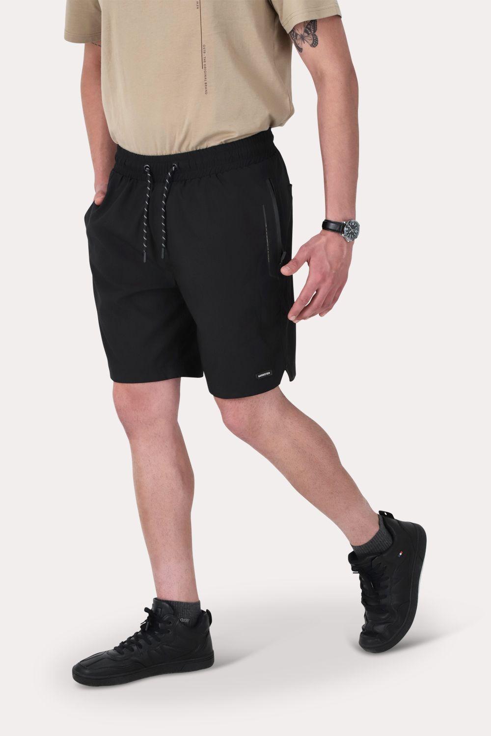Bermuda Canvas Liso BK Negro-0