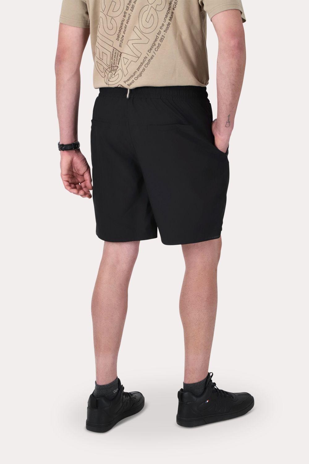 Bermuda Canvas Liso BK Negro-1