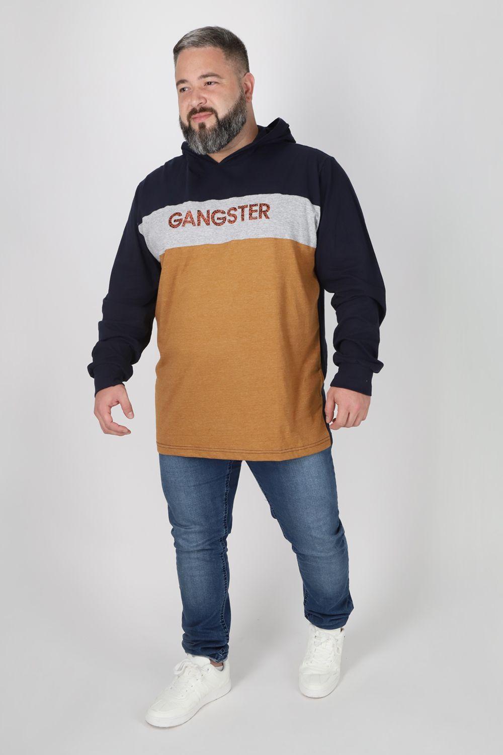 Plus Polera Manga Larga Ultimate Azul Marino Gangster-3
