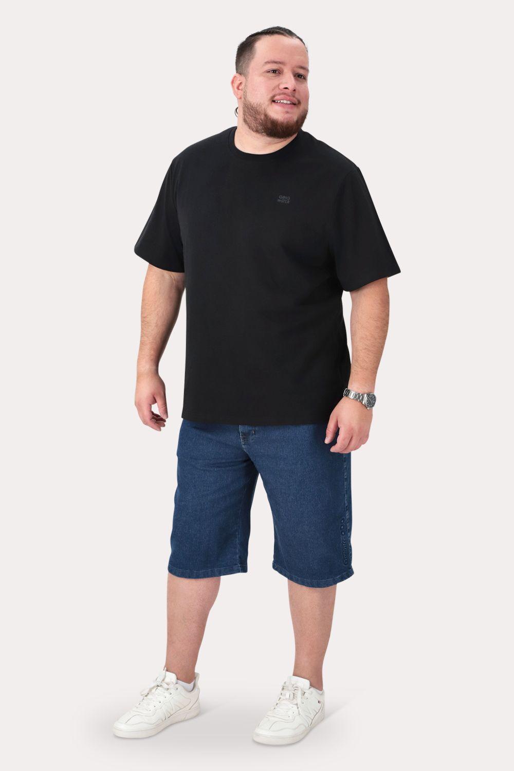 Plus Polera MC Basica Times Sq Negro-3