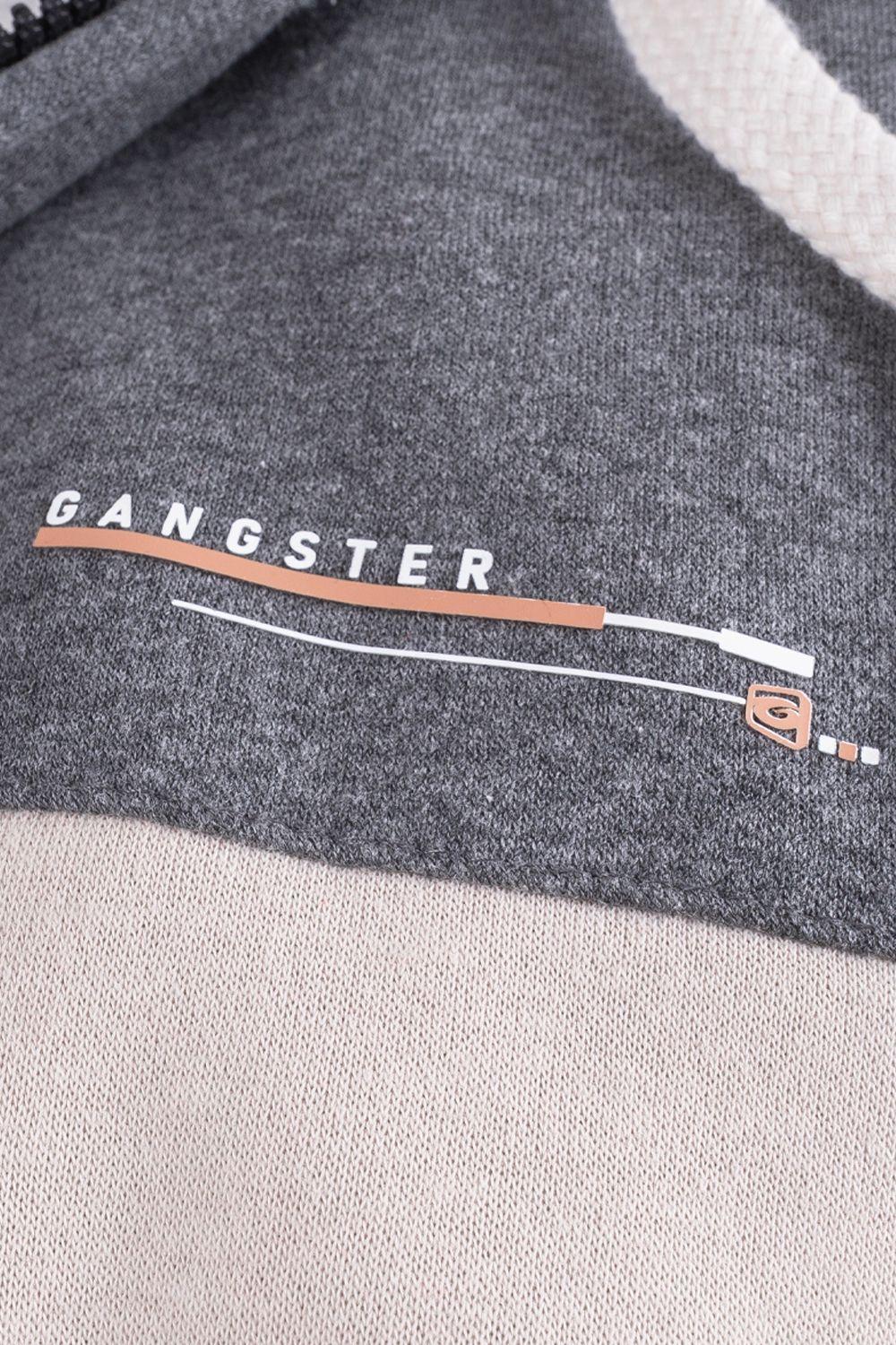 Polerón Full Zipper Fleece Cord Gris Gangster-3