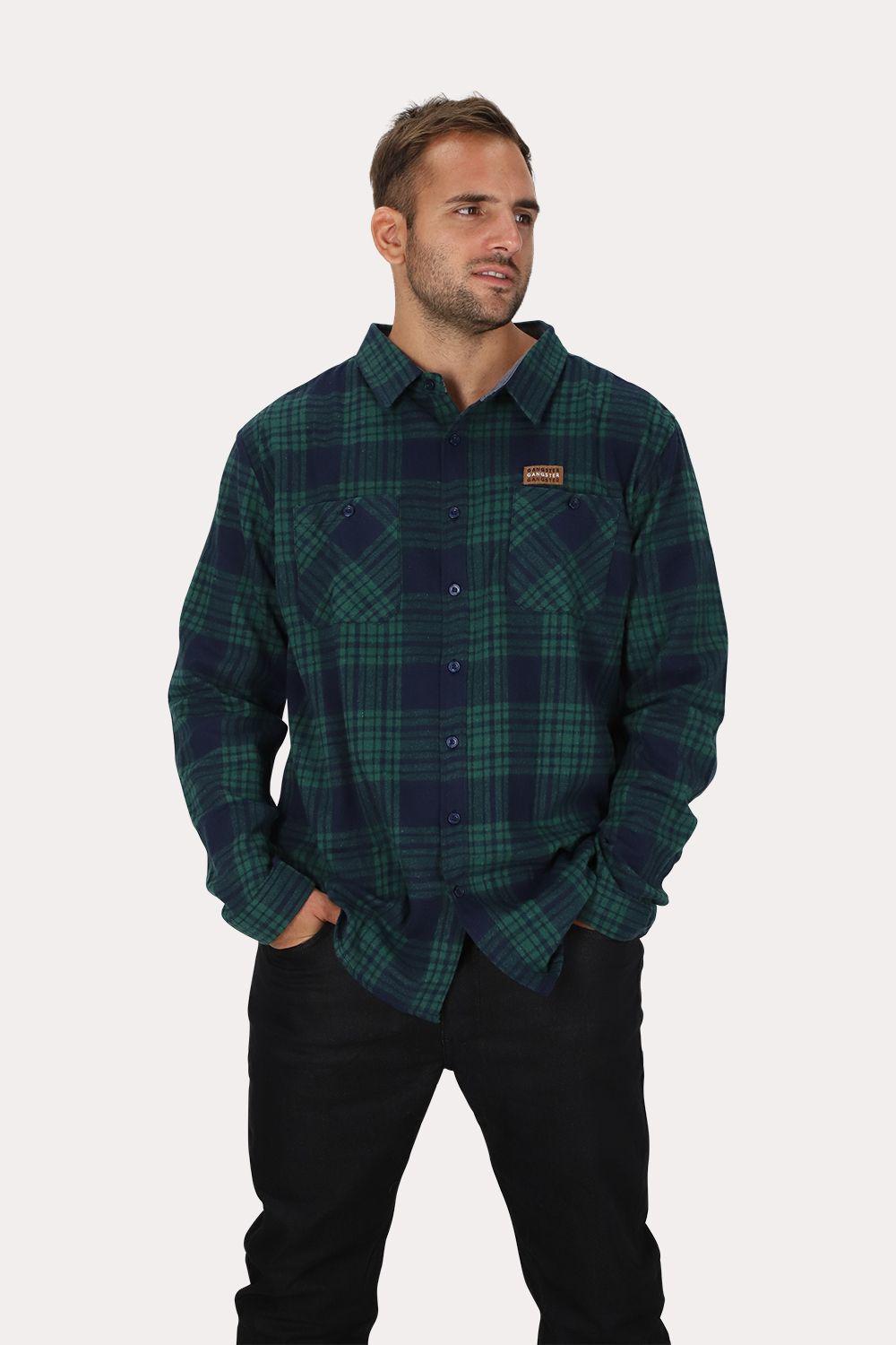 Plus Camisa ML Evergreen Verde Gangster-0